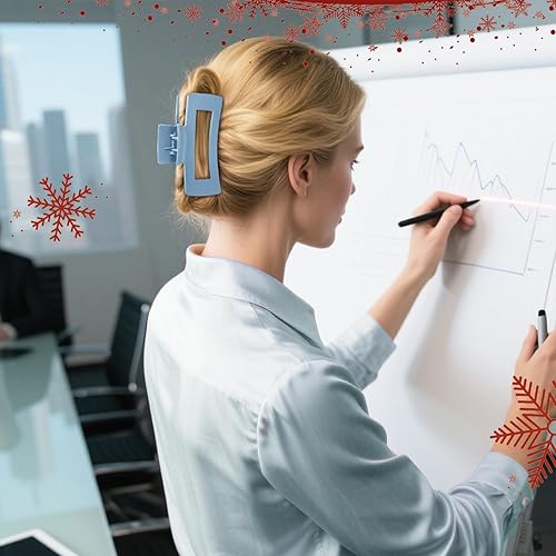 Miniatura 83 de TOCESS Paquete de 8 pinzas grandes para el cabello para mujer, pinzas de garra grandes para cabello fino y rizado, agarre fuerte de los años 90