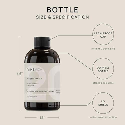 Miniatura 179 de VINEVIDA [4 onzas] Aceite de fragancia de madera de teca de caoba para fabricación de velas y fabricación de jabón, aromas de velas prémium para