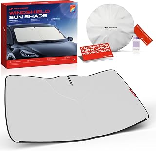 A-Premium Windshield Sun Shade, Foldable Car Sun Shade Heat & UV Block
