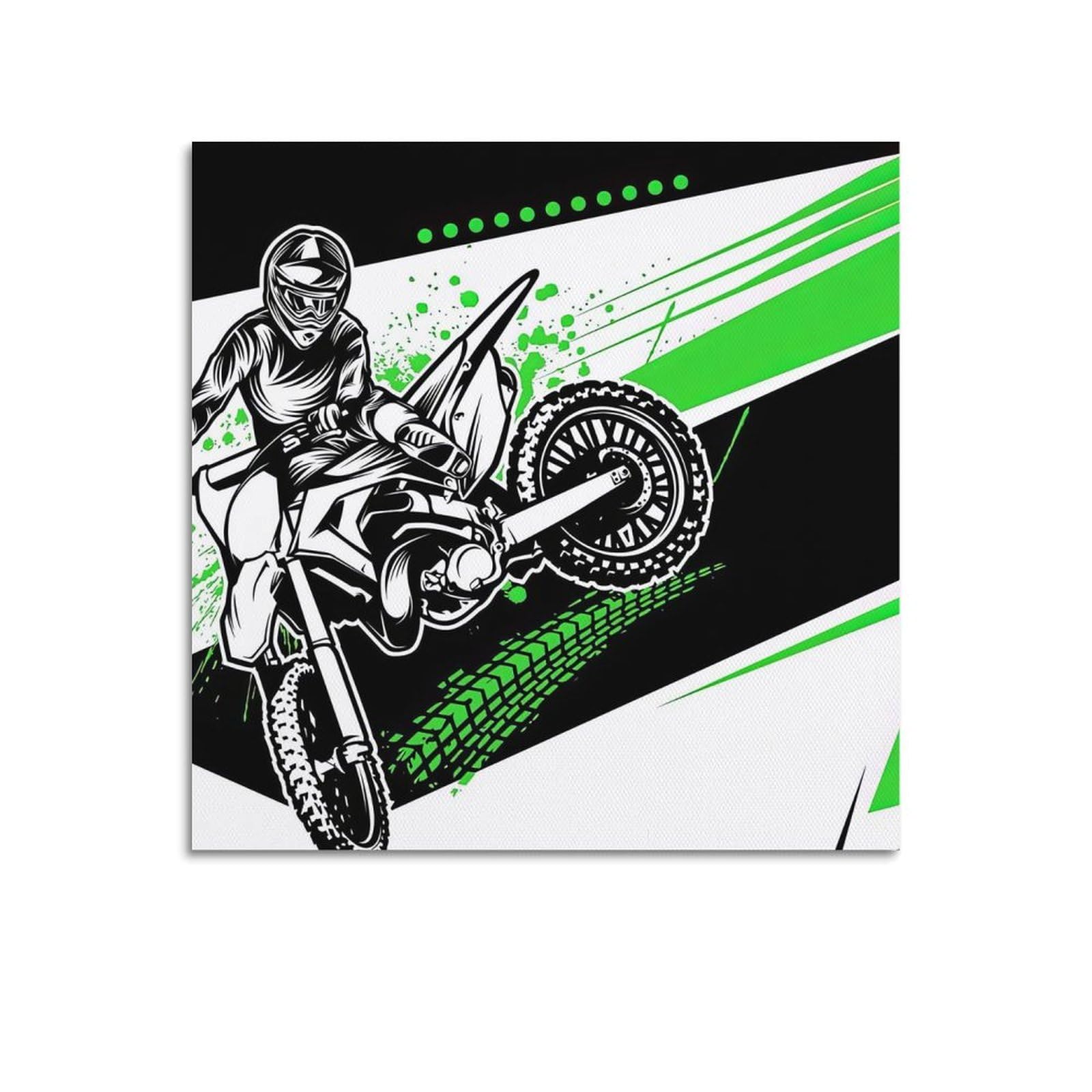 MJZLQN Extreme Sports Poster Adventure Motocross Poster Decorative Painting Canvas Wall Posters And Art Picture Print Modern Family Bedroom Decor Posters 28x28inch(70x70cm)