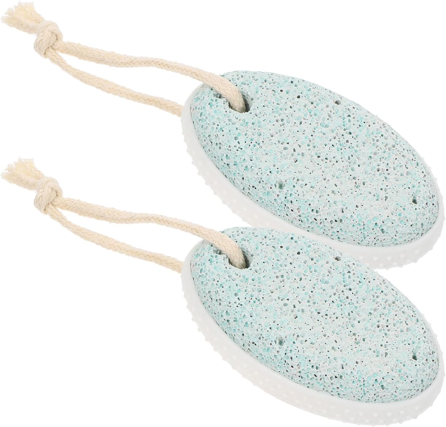 2pcs Natural Blue Pumice Stone for Feet Oval Foot Callus Remover Pedicure Tool File Scrubber for Dead Skin Exfoliation