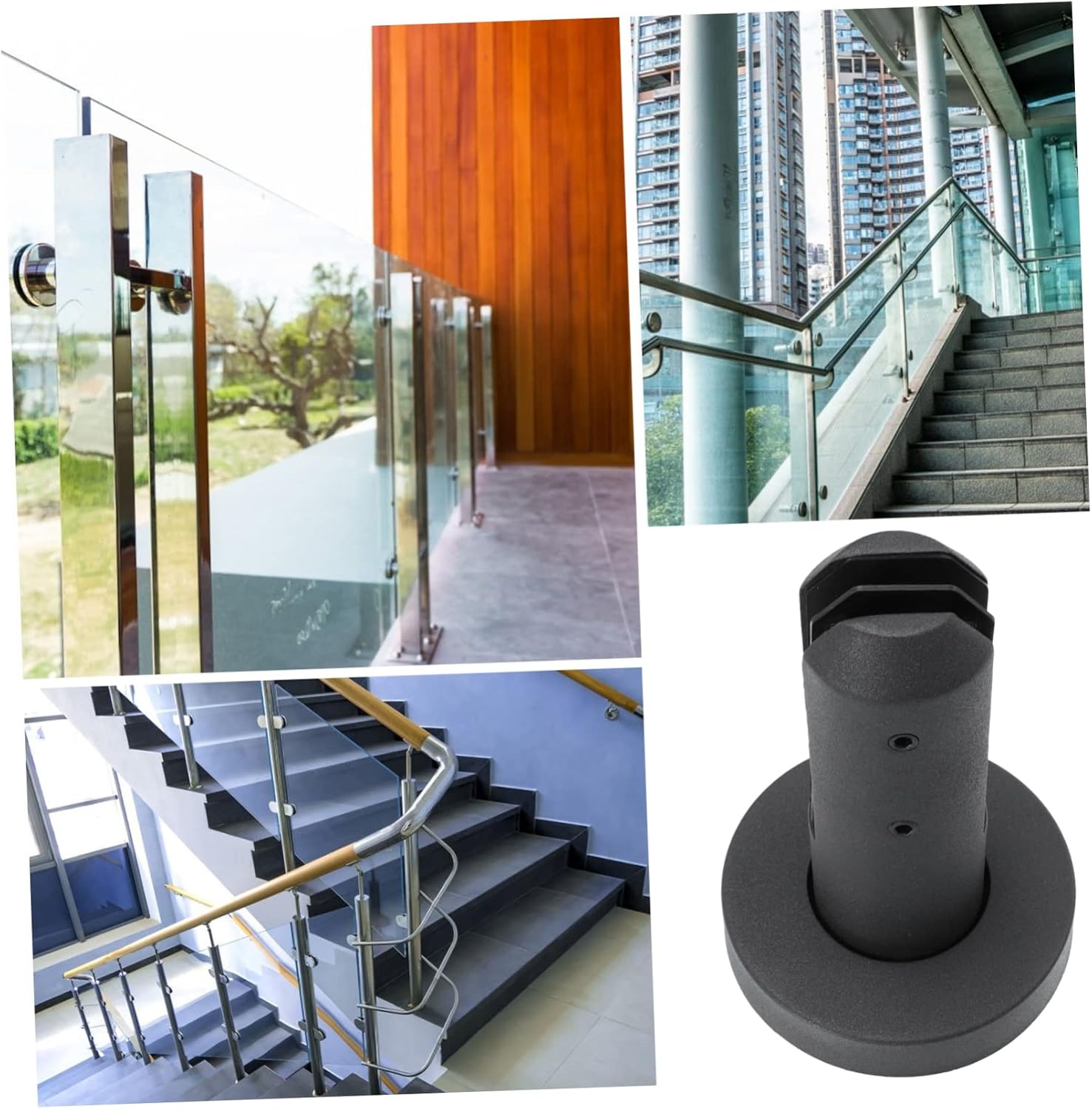Clamp Stainless Staircase Balustrade Clamp Glass Holding Bracket Polished Stainless Steel Glass Clip for Stair Post