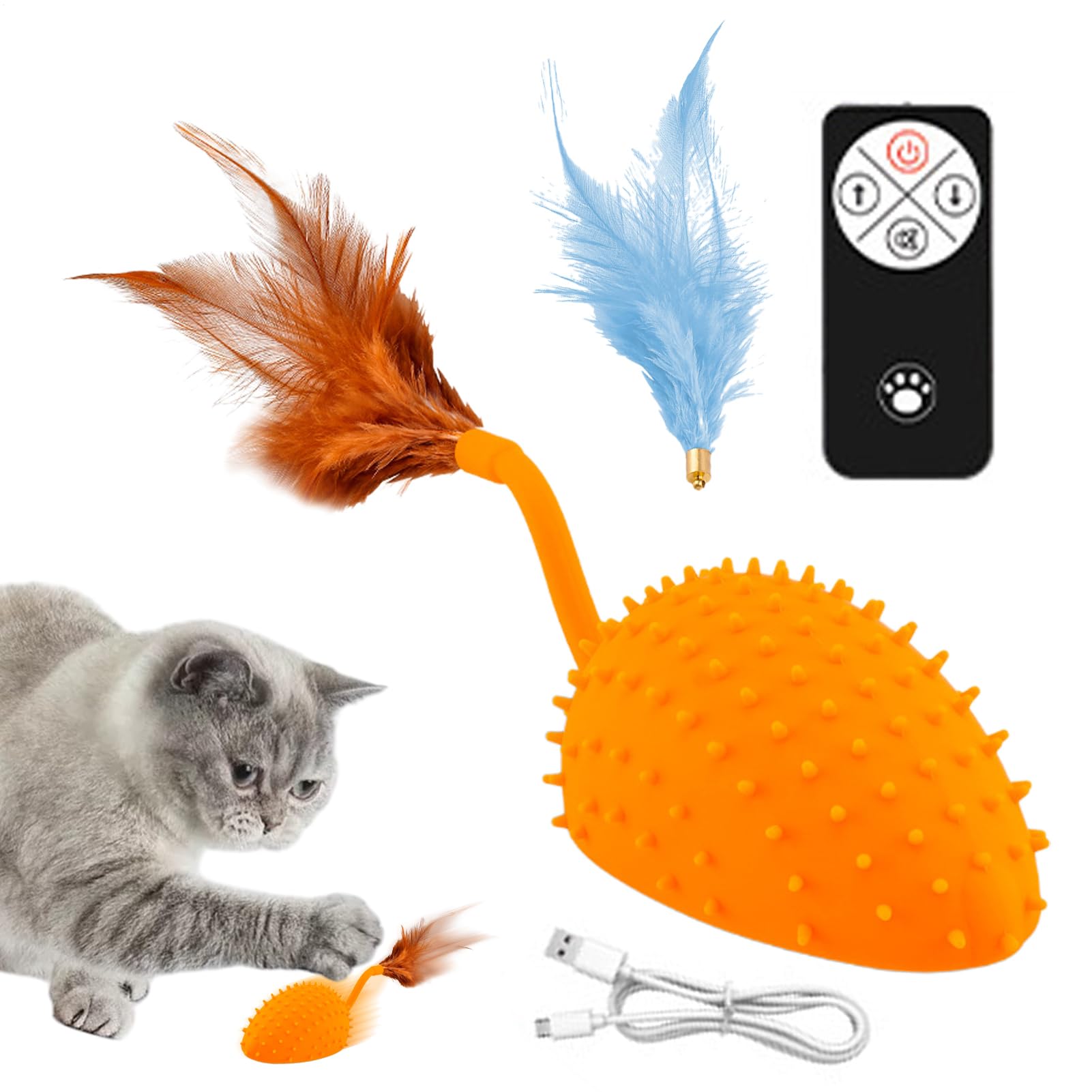 Juguete para gatito mando a distancia figura interactiva con ruido chirriante zwxqe