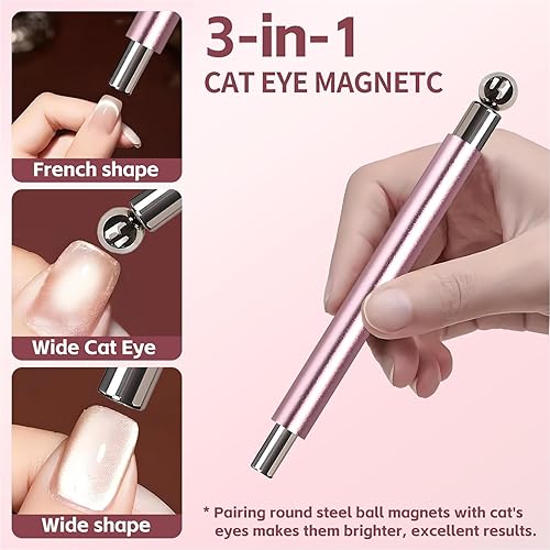 Miniatura 4 de Cats Eye Nails Magnet Tool Set for Cats Eye Gel Polish Powerful Double Head Pen for French Eyes Effect Nail Stick