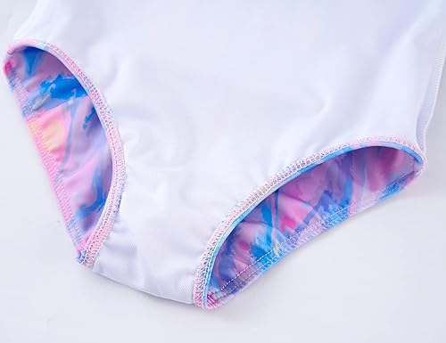 Vista 7 de TENVDA Traje de baño de una pieza para niñas, con diseño halter deportivo, para playa y baño