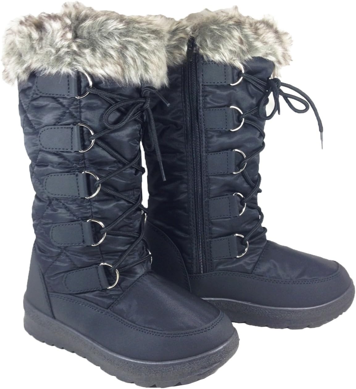 G4U-Anna Almeida Women Winter Cold Weather Snowboots Lace up Zipper