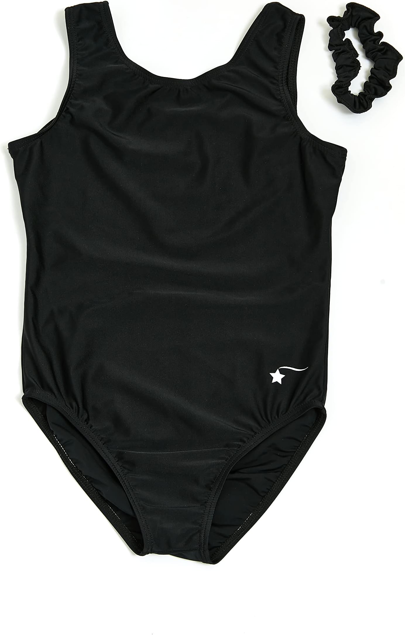 Girl's Basic Tank Gymnastics Leotard in Lycra - Black