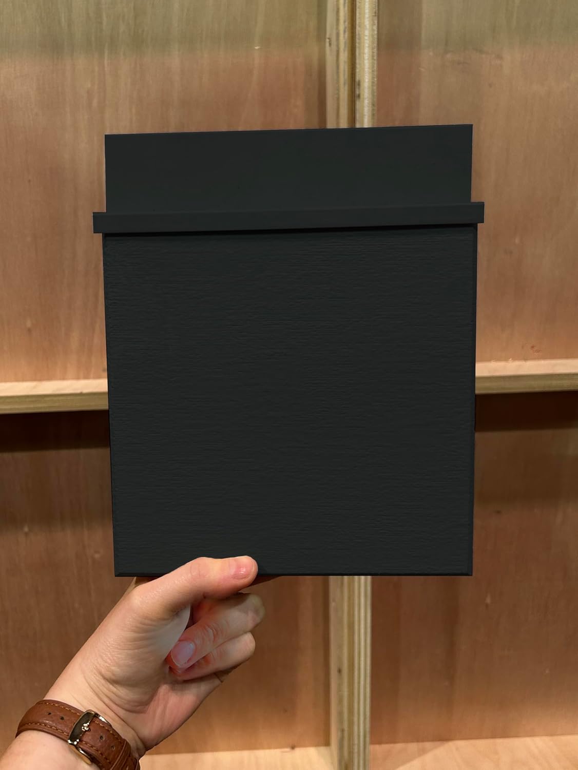 LP SmartSide ExpertFinish J-Block, Brushed Smooth Texture, Engineered Wood Mounting Block for Exterior Fixtures, 7.25" x 7.25", 10pk (Abyss Black)
