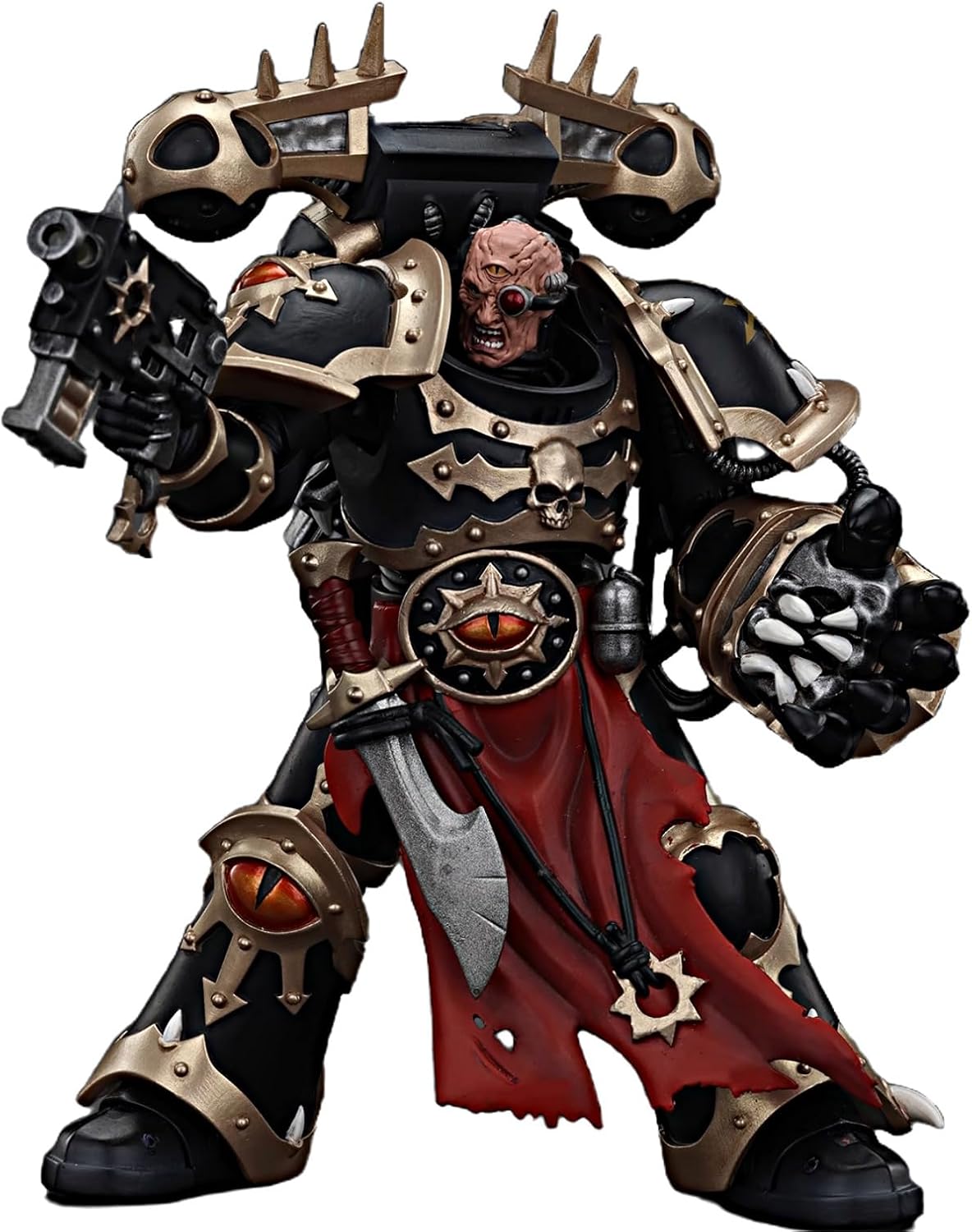 JOYTOY Warhammer 40K 1/18 Action Figures Chaos Space Marines Black Legion Chosen with Bolt Pistol and Power Fist Collectible Model 4.9Inches