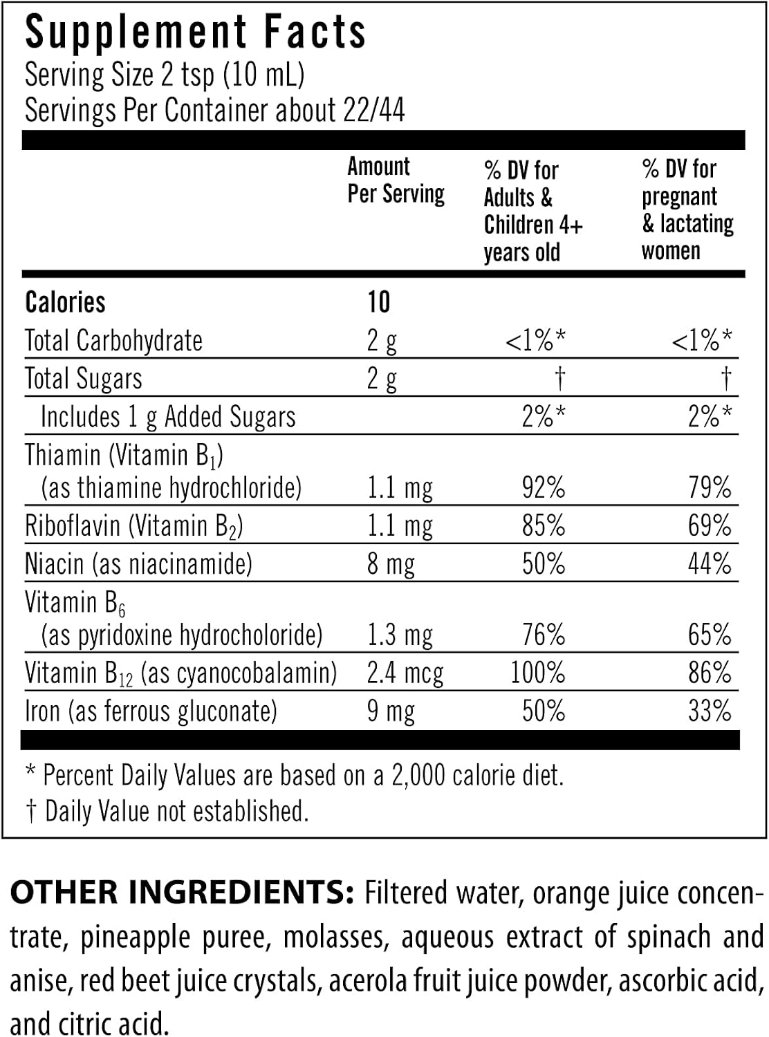 Flora - Iron with B-Vitamin Complex, Helps Maintain Healthy Iron Levels, Non-Constipating, Highly Absorbable Vitamin-B & Iron Supplement, Vegan, Yeast and Gluten Free, 15-oz. Glass Bottle