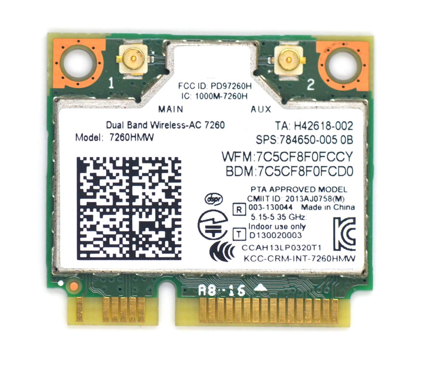 Amazon.in Buy 7260HMW Laptop Network Card,7260AC AC 7260 Half Mini PCI