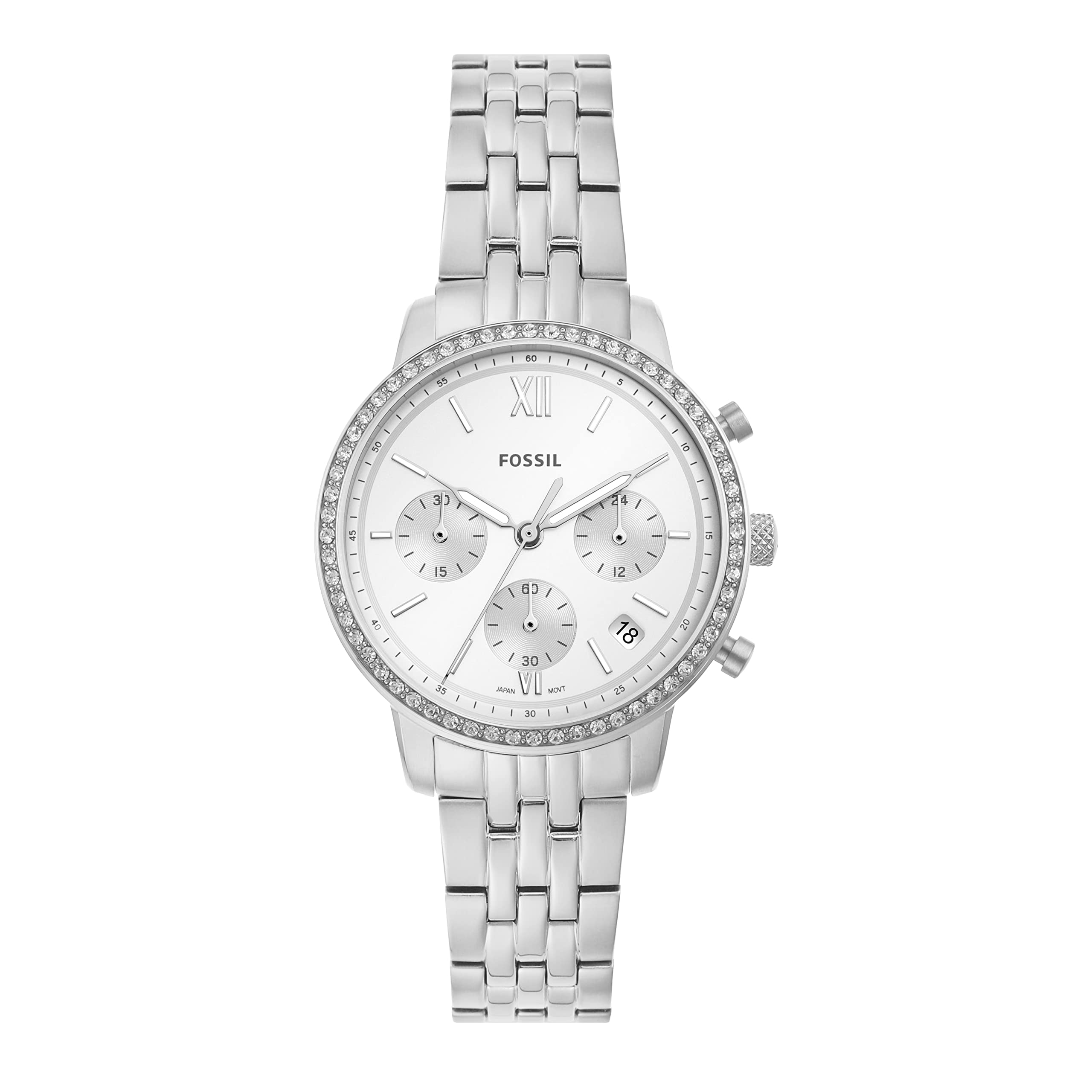 Fossil Neutra Orologio da donna, movimento cronografo con cinturino in acciaio inossidabile o in pelle