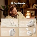 Edifier ES850NB Active Noise Cancelling Headphones, Over Ear Bluetooth Headset, 92H Playtime Wired & Wireless Hi-Res Audio Certified, Fast Charging Clear Calls for Home Office Travel - Brown