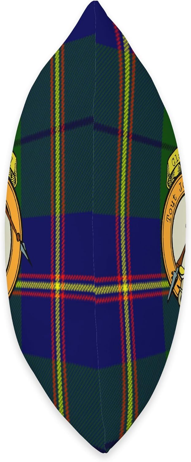 Carmichael Scottish Clan Crest and Tartan Throw Pillow