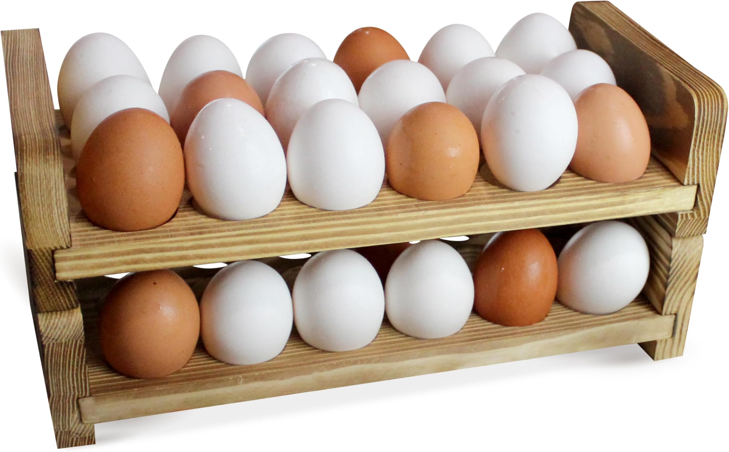 Amazon.com: Patelai Wooden Egg Holder Countertop Egg Storage Trays ...