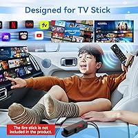 Vista 6 de Carlinkit FireDrive Link Pro - Stream Fire TV Stick in Your Car via Wired CarPlay Conversion, Perfect for Long Drives and Road Trips, Compatible