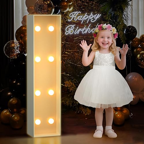 Letras iluminadas de marquesina de 3 pies, letras grandes de marquesina I para decoraciones de fiesta, letras grandes de bebé para baby shower,