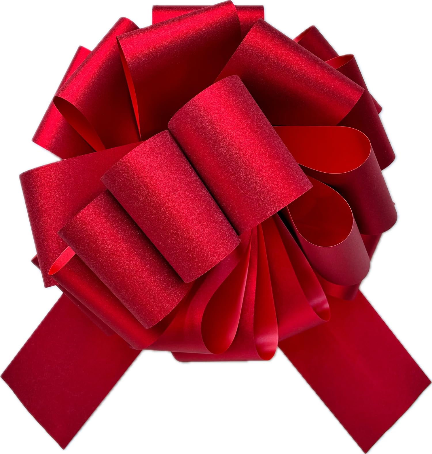 Photo 1 of 1PC Large Red Pull Bow for Gift Wrapping, 14 Inch Big Iconic Glitter Ribbon Bow for Grand Openings, Wreath, Bike, Presents, Anniversary, Christmas, Party & Home Decor, Waterproof (Red)