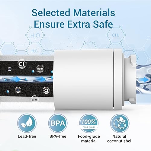 Miniatura 9 de Filterlogic UKF8001 Reemplazo para EveryDrop by Whirlpool Filtro de agua para refrigerador 4, EDR4RXD1, 7 filtros