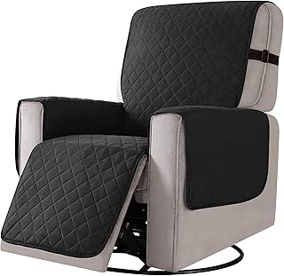 Time to Sparkle 1 paquete de funda para silla reclinable impermeable, fundas para sillas reclinables, protector de muebles lavable a máquina, funda protectora para niños y mascotas, color negro