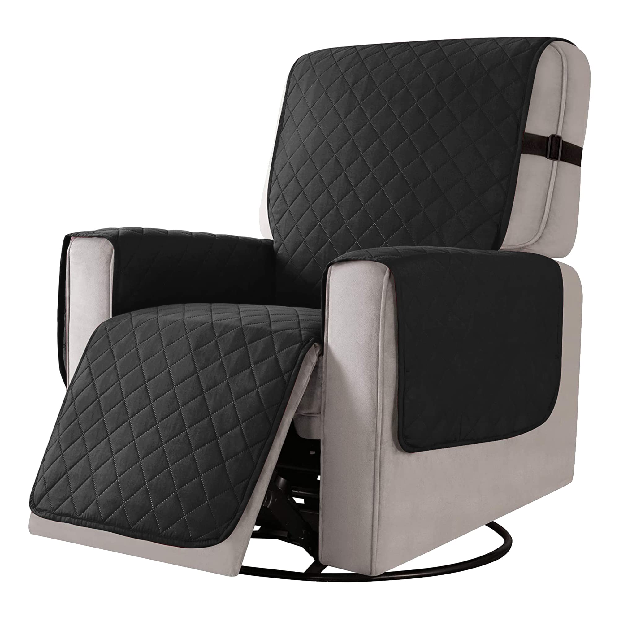 Time to Sparkle 1Pack Recliner Chair Cover Waterproof Recliner Slip Slipcover Protector Machine Washable Furniture Protector Cover for Kids and Pets - Black