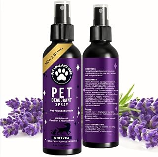 UNITYRA Lavender Pet Odor Eliminator Spray for Dogs & Cats - Neutralizes Urine, Litter Box Smells on Carpet, Furniture & Bedding - 250ml