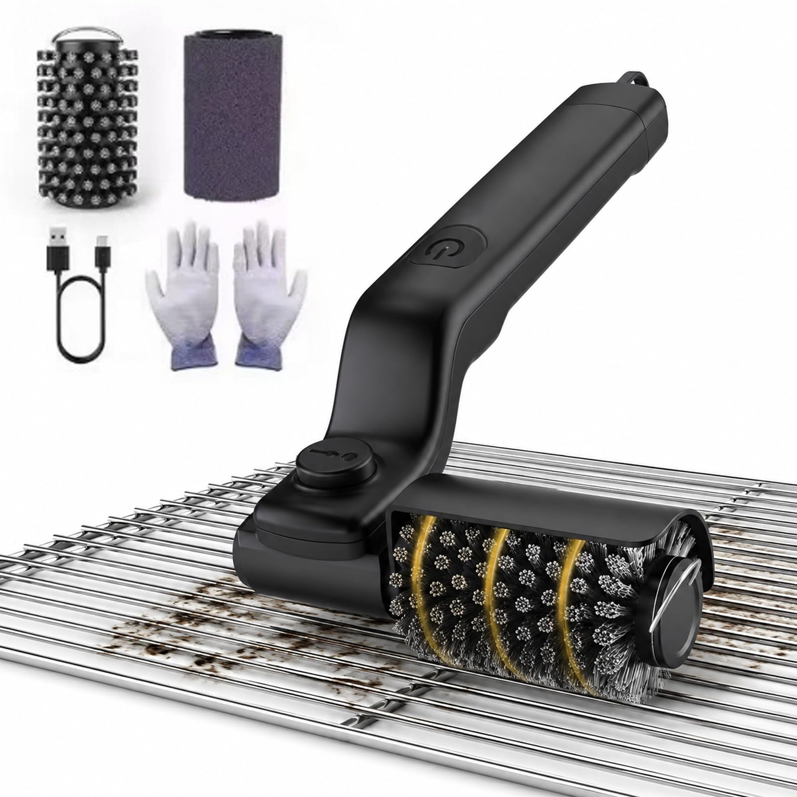 Hoffmarkt GrillJet Elektrische Grillbürste für schnelle Reinigung, 3 Stufe
