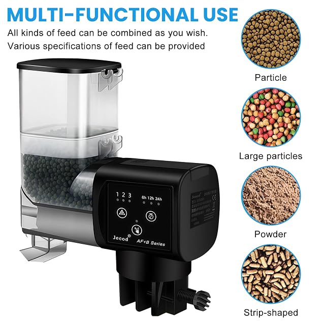 Foto 3 de 7 de Sporgo Comedero Automático Para Acuario: Dispensador De Comida Para Peces Ajustable Con Temporizador, 250 Ml