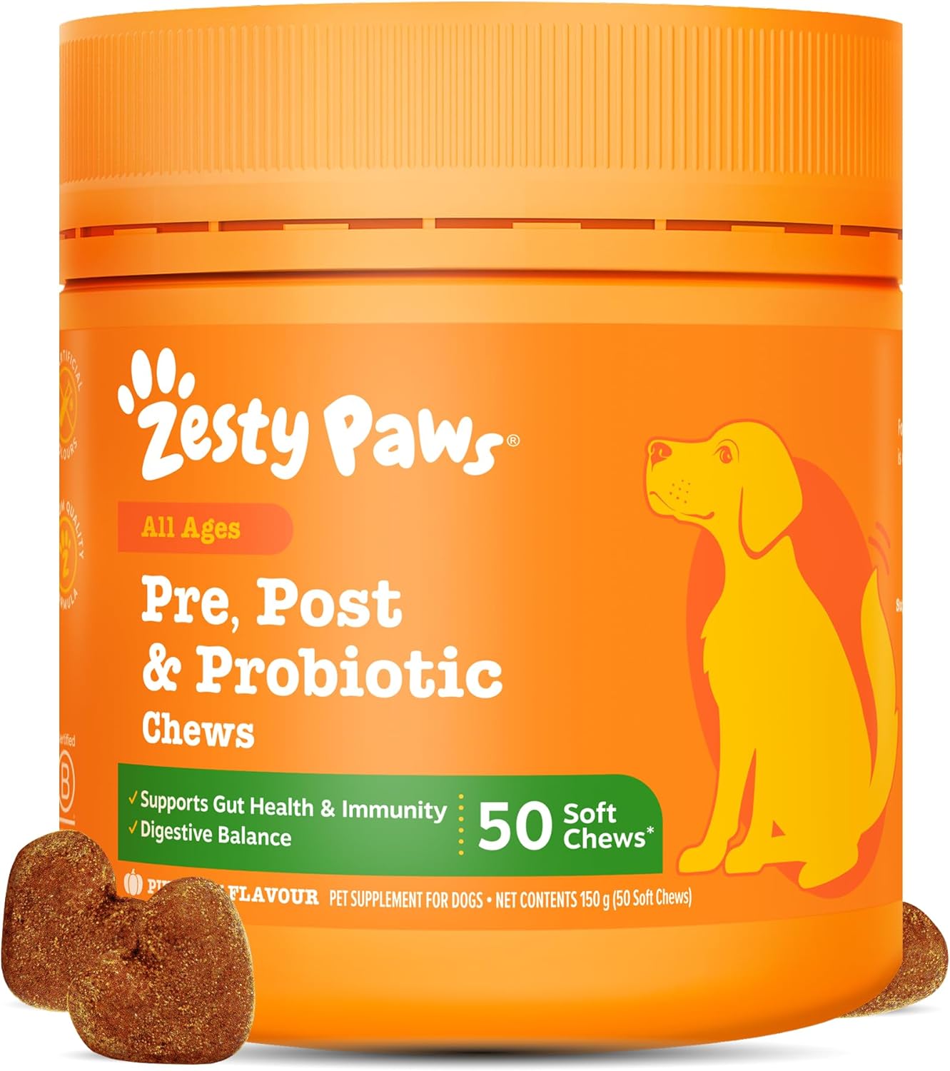 Probiotic Chews with Pre & Postbiotics by Zesty Paws