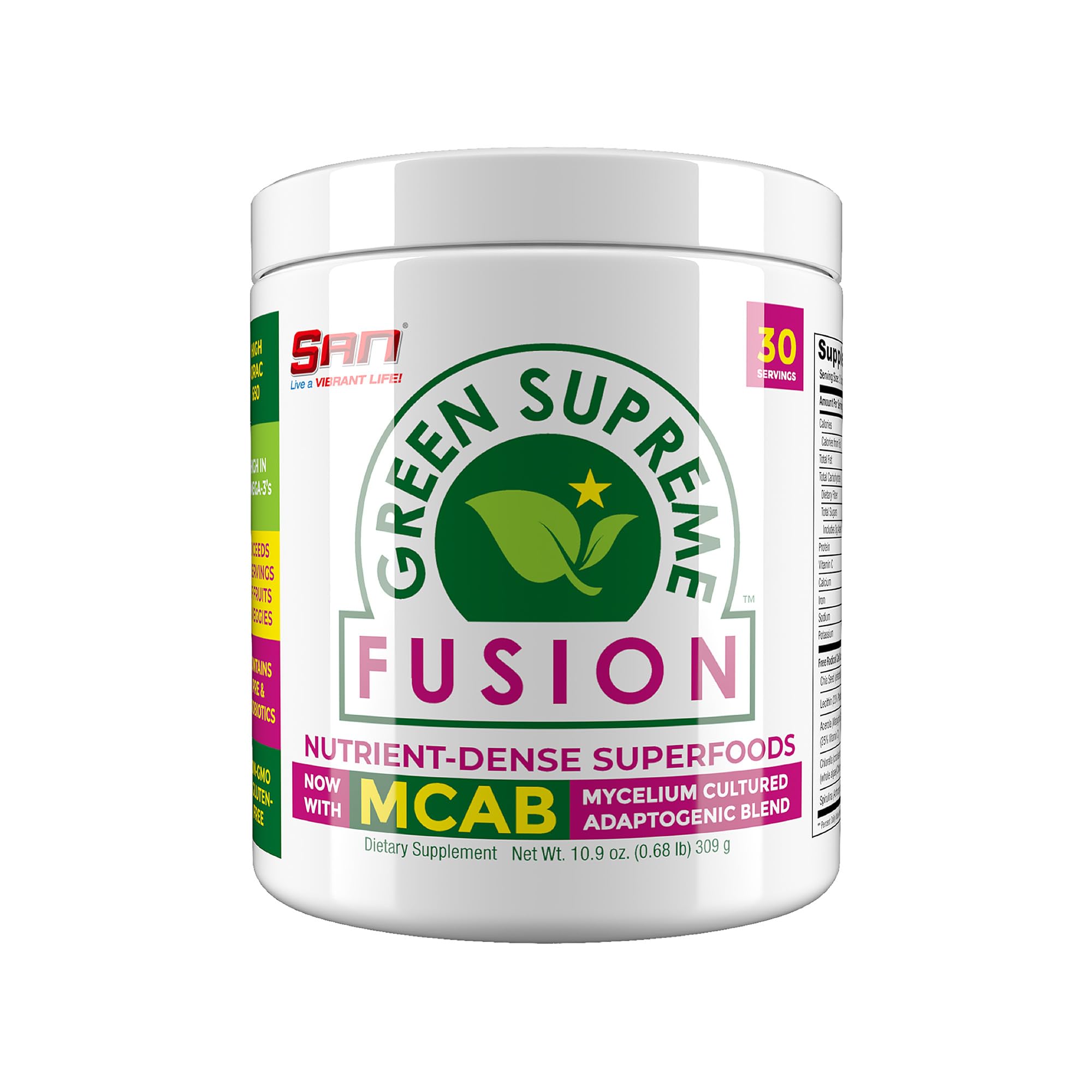 SANSupplements GREEN SUPREME FUSION, 30 serving / 11.2 oz (Pack of 1)