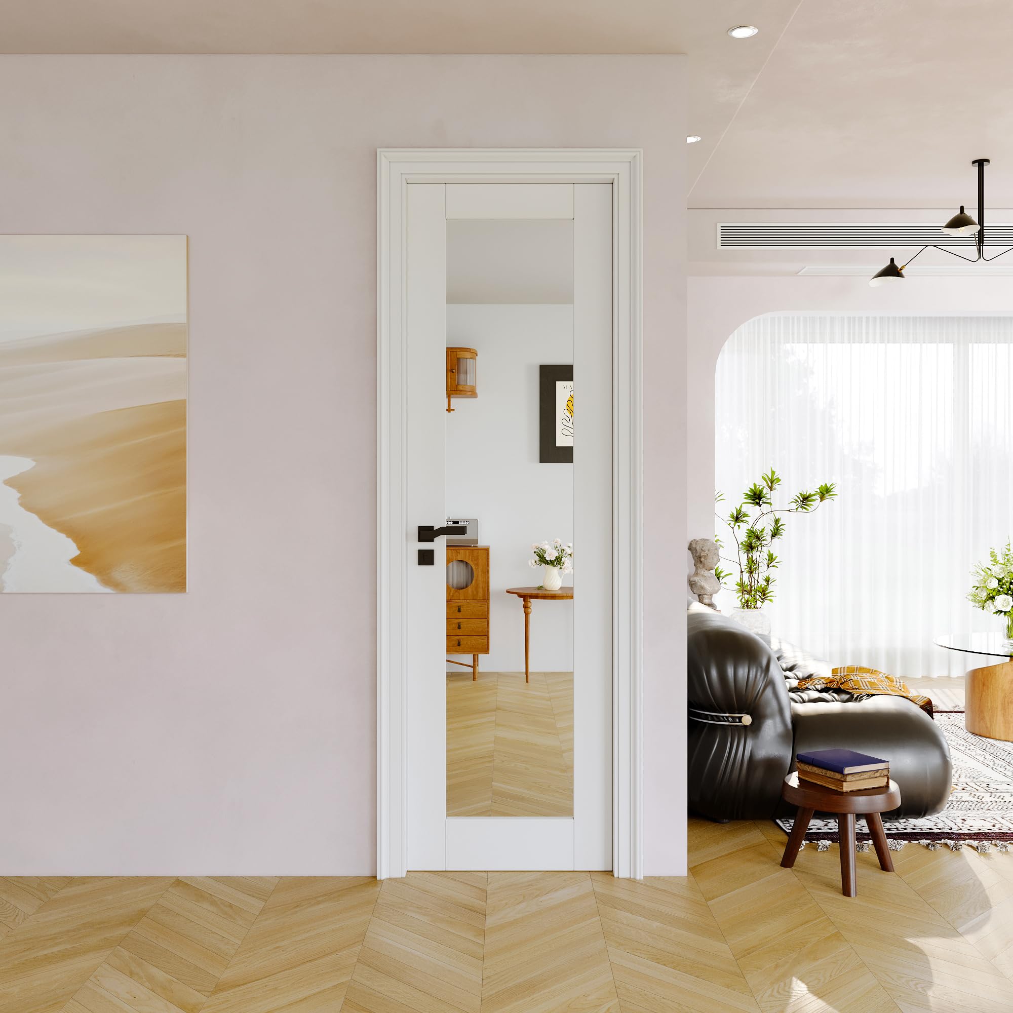 JUJUBON full mirror 24 inch solid core door slab