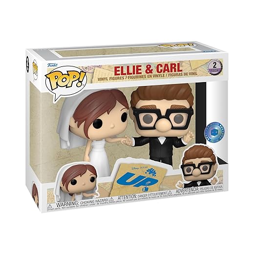 Funko Pop! Up Carl And Ellie Wedding Exclusive 2 Pack Figure Bundle