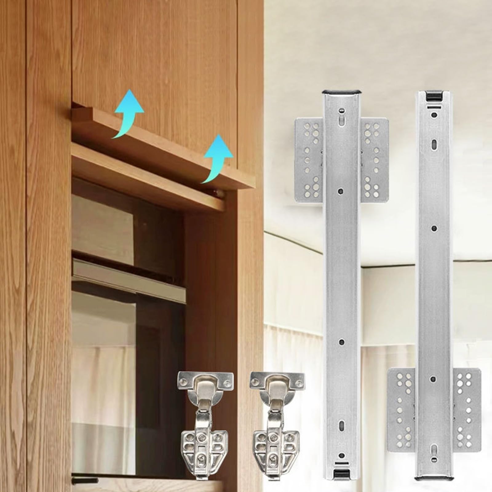 Amazon.co.jp: キャビネット引き出しスライドレール、ヒンジ付き