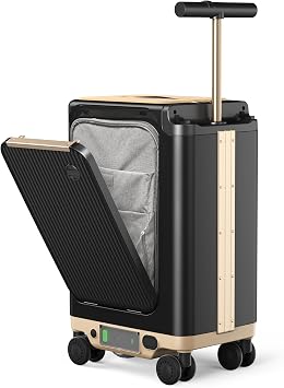 isinwheel PCD2501 Smart Rideable Luggage, Airline-Approved Electric Scooter Suitcase 22"x14"x9",250W Motor Up to 8 MPH & 9.3 Miles Range,95.7Wh Removable Battery,TSA Lock,38L Carry-on Electric Luggage