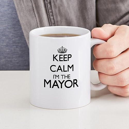 Miniatura 6 de CafePress diseño de Keep Calm I 'm el Alcalde tazasExclusivoTaza de café, taza de café, S, Blanco