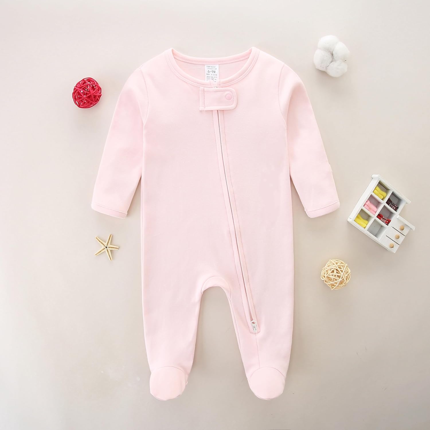 Baby Girl Boy Zipper Sleepers Clothes,Cotton Toddler Pajamas,Cute Onesie Outfits Newborn Footies - Image 5