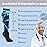 Keskale Compression Socks for Men & Women 20-30 mmHg Knee High (2 Pairs) - Best Support for Medical, Athletic, Sports, Travel, Running (White, Blue, L/XL)