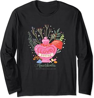 Harry Potter Amortentia Love Potion Heart Shape Bottle Logo Long Sleeve T-Shirt