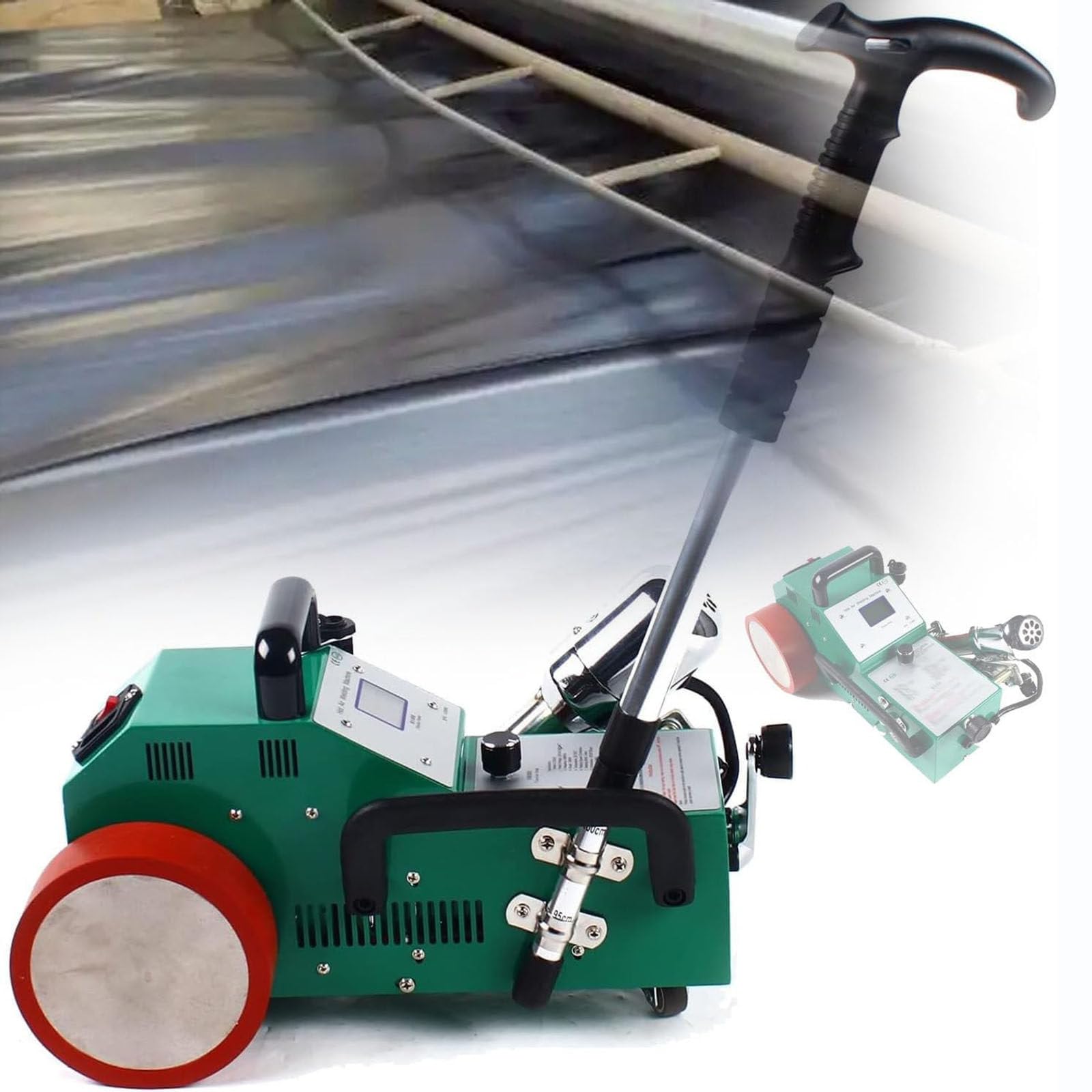 YXYLJOZ Automatic PVC Banner Welding Machine, 1800W Flex Seam Hot Air Jointer for Advertising and Lightbox Cloth, Temperature Range 20-680°C