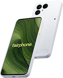 FAIRPHONE Gen.6, Modular Android Smartphone, 8GB/256GB, 50MP AI Camera, AI Photo Edit, Google Gemini, Snapdragon 7s Gen 3, 120Hz OLED, Dual SIM, Replaceable Battery, Cloud White