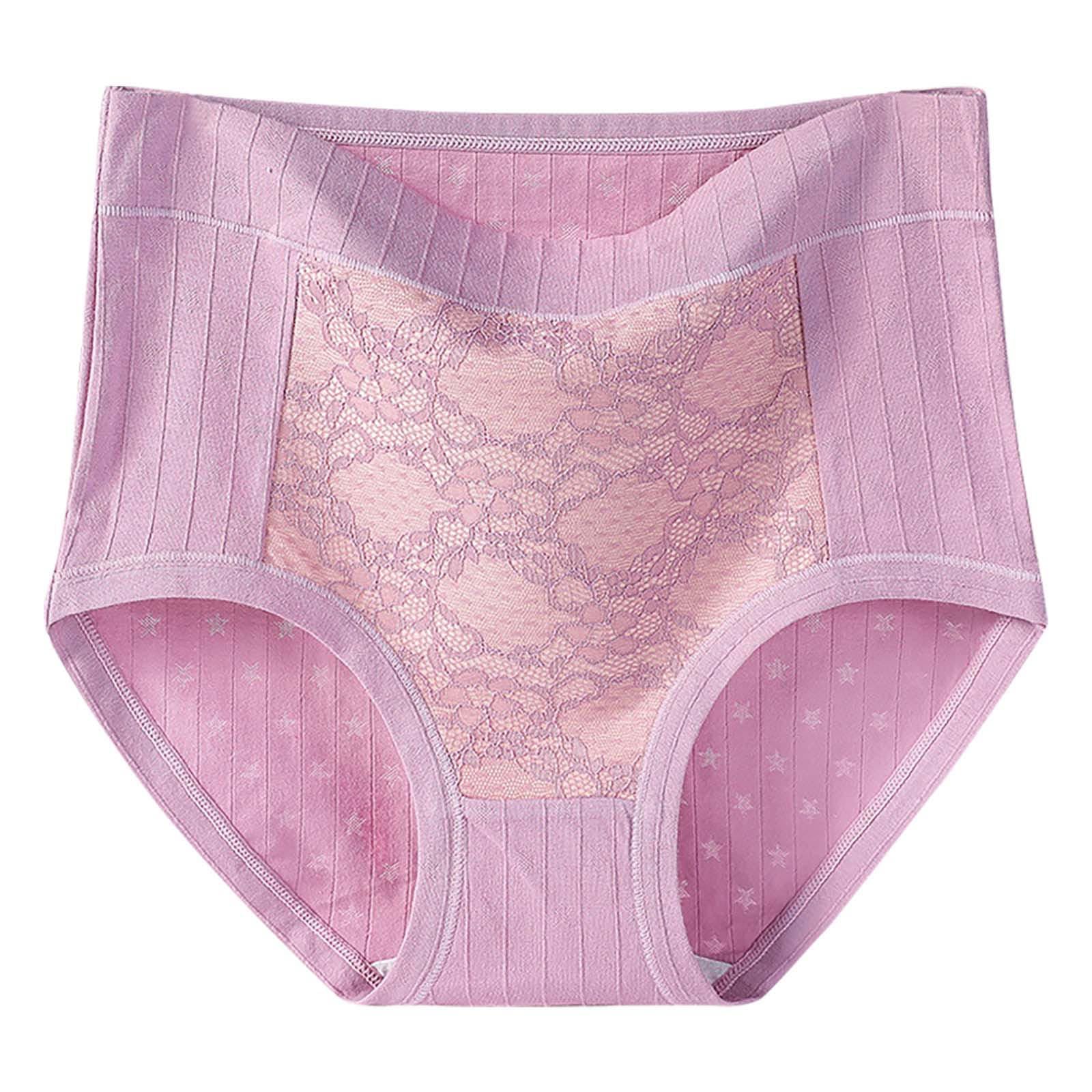 Womens Plus Size Panty Underwear Cotton High Waist Full Coverage Brief Ladies Stretch Bikini Lingerie Undergarments