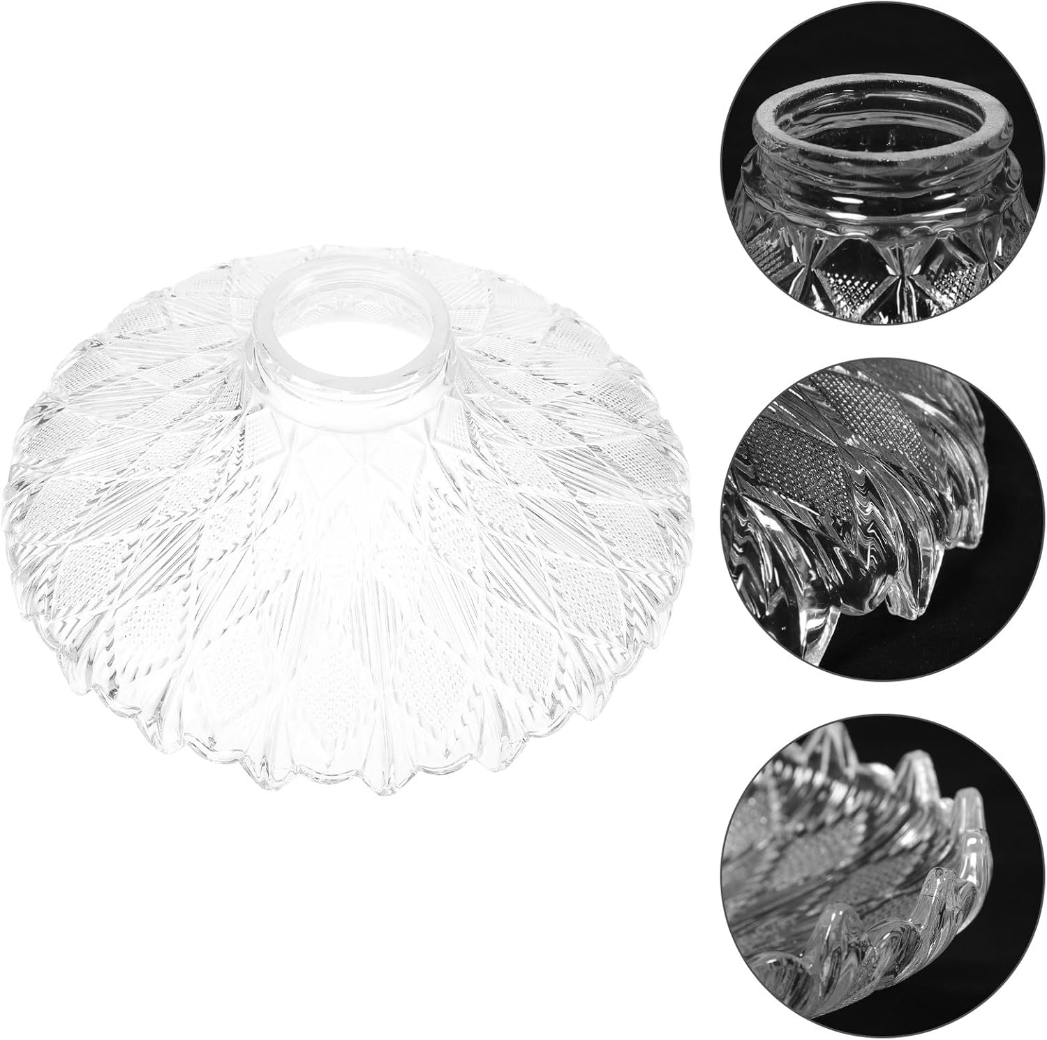 Glass Lampshade Floor Lamp Replacement Cover Sturdy Design Eye Protection From Bright Light Suitable for Bedroom Living Dining Kitchen Office Hotel Use