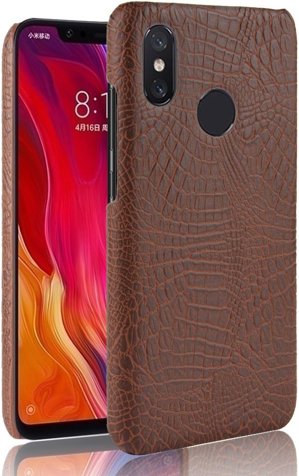Zhusha Cases & Cover, Xiaomi Mi Max3 case, Luxury Classic Crocodile Skin Pattern [Ultra Slim] PU Leather Anti-Scratch PC Protective Hard Case Cover for Xiaomi Mi Max 3 (Color : Brown)