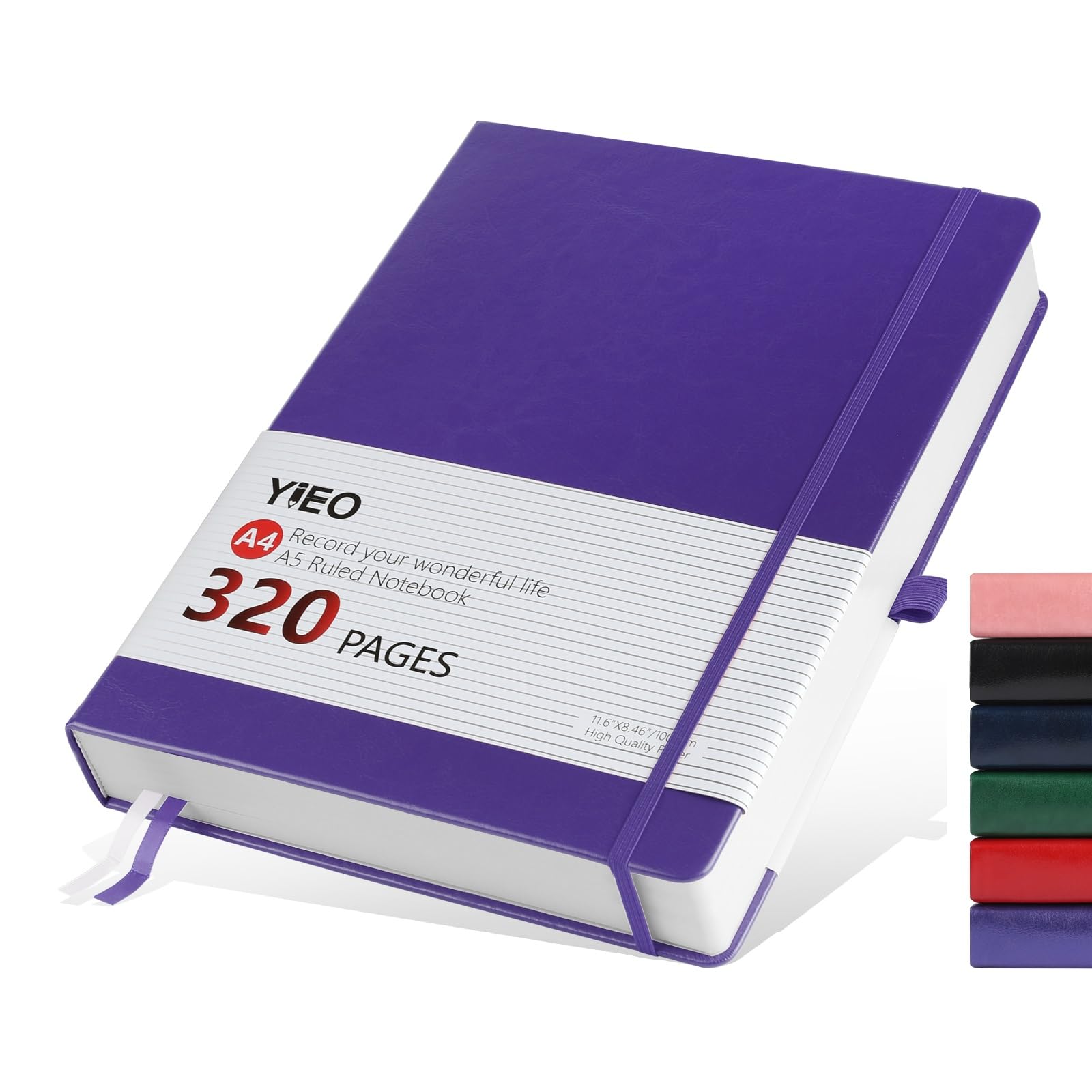 Notebook A4, Thick A4 Notebook Hardback Journal Notebook 320 Pages 100GSM A4 Lined Note Book