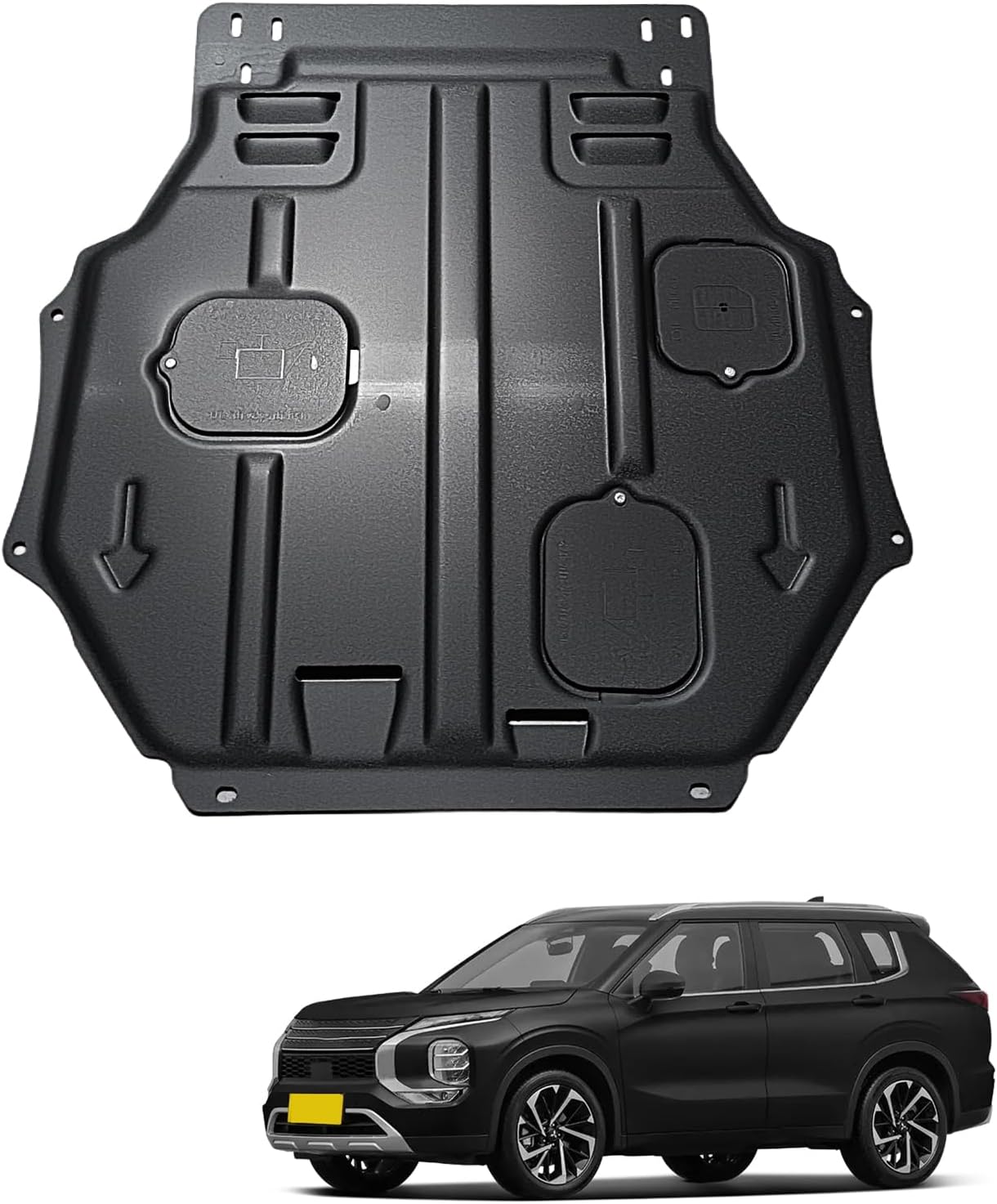 Front Engine Splash Shield Fit for Mitsubishi Outlander 2016-2020, Direct Replacement Engine Splash Guard,Engine Guard for Underbody Protection