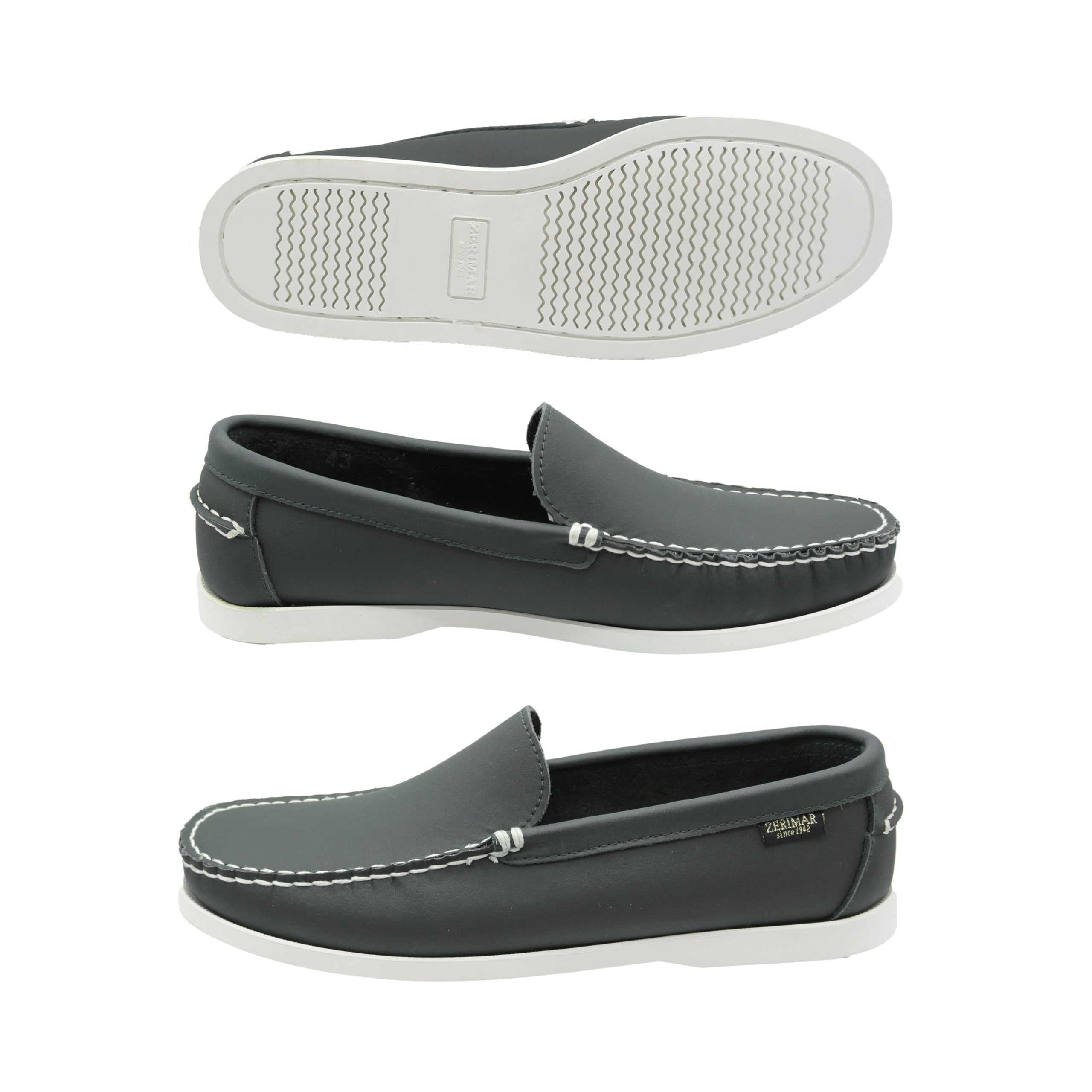 Zerimar Mocasín Náutico para Hombre de Piel Genuina, Calzado Casual Elegante y Ligero para Uso Diario o Formal, Zapato Cómodo