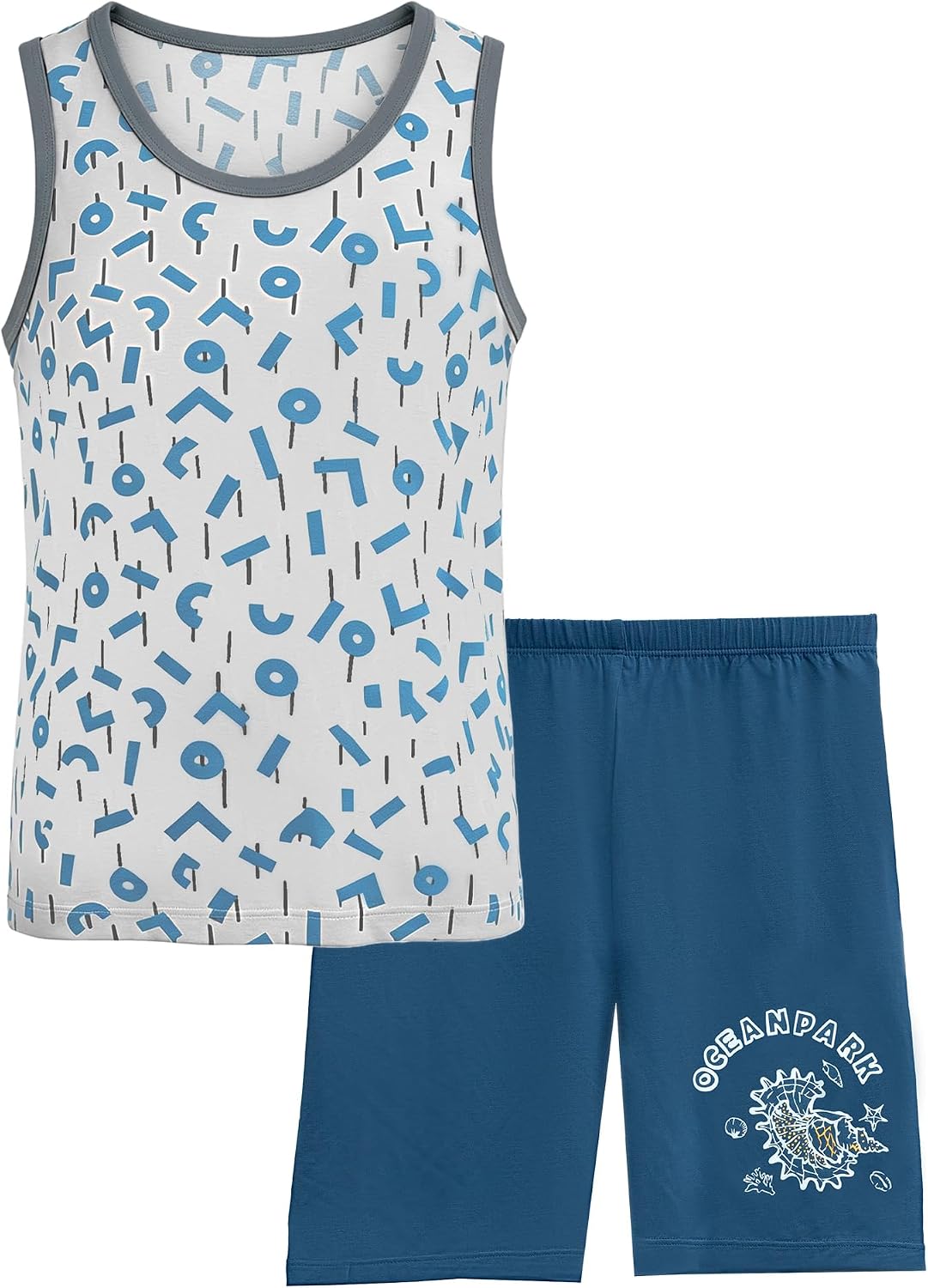 LUCKYLI Toddler Boy's Clothing Sets Kids 2 Piece Summer Outfits Short Sleeve T-Shirt and Short Boys Clothes 3-8 Years