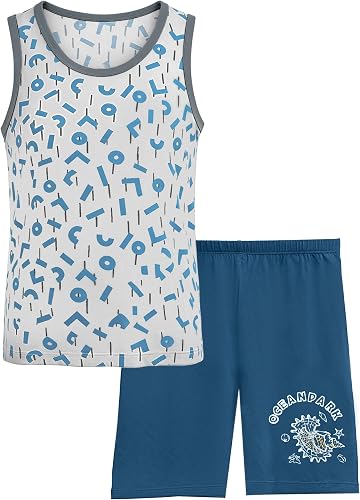 LUCKYLI Toddler Boy's Clothing Sets 2 Piece Summer Outfits Soft Tank Top & Short