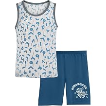 LUCKYLI Toddler Boy's Clothing Sets Kids 2 Piece Summer Outfits Short Sleeve T-Shirt and Short Boys Clothes 3-8 Years