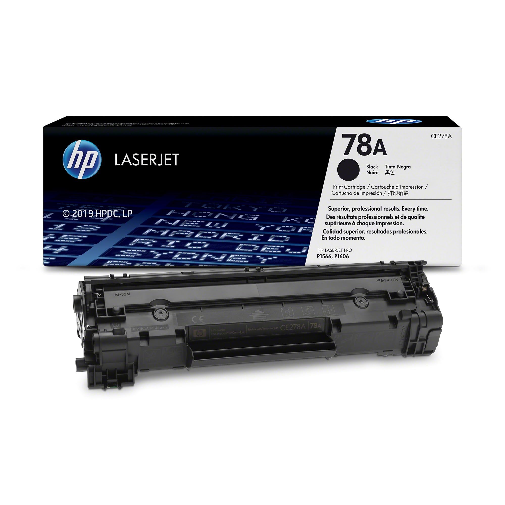 HP 78A CE278A, Cartuccia Toner Originale da 2100 Pagine, Compatibile con le Stampanti LaserJet Pro P1566, P1606dn, M1530, M1536 e M1536dnf, Nero